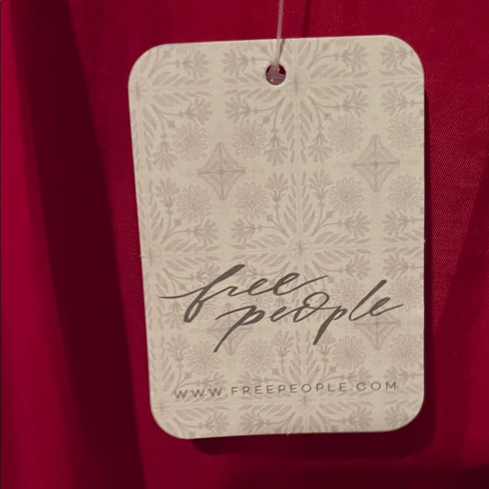 Free People Vibrant Red Blouse - Picture 3 of 4